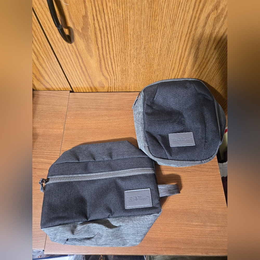 - Black and Gray Men's Bag Set
